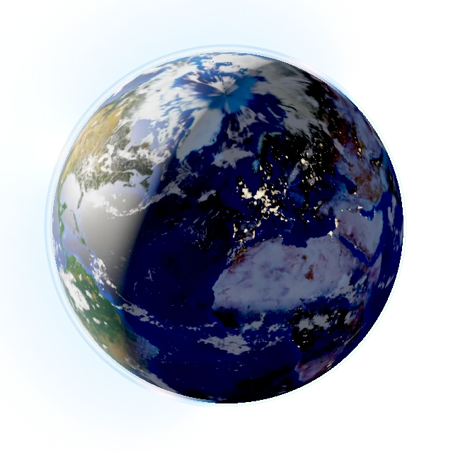 The Earth at 22:00, night over Europe