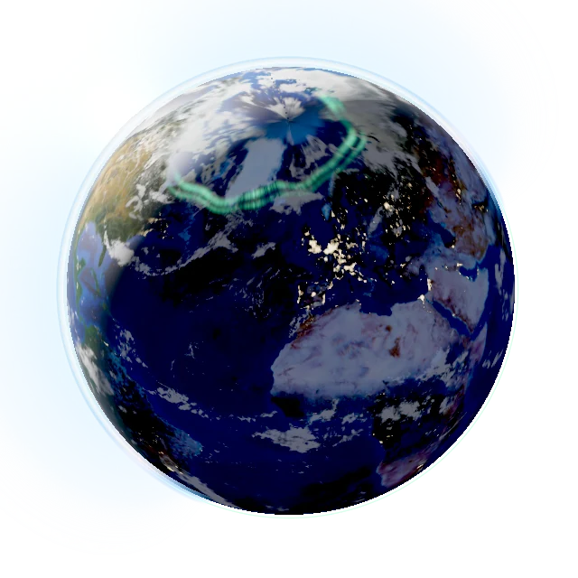 The Earth at 23:30, Europe at night with city lights